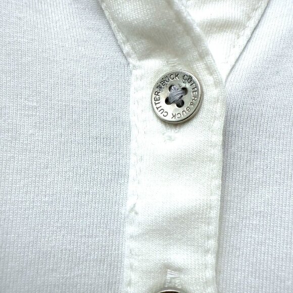 NEW Cutter & Buck White Polo Shirt Womens XXL Elbow Sleeve Drytec Cotton Top NWT - Picture 4 of 13
